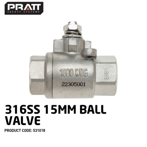 PRATT VALVE BALL 2 PC 1/2'' BSP 316